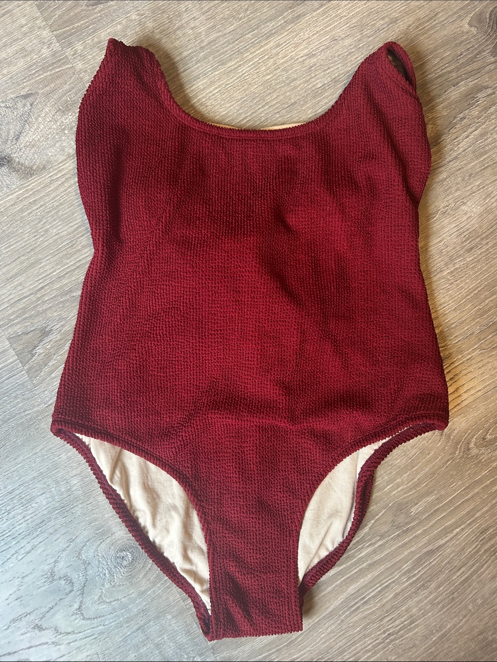 Burgundy One-Piece Swimsuit